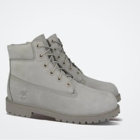 Timberland GS BIG Kids 11 inch Premium Waterproof Boots Medium Grey TB0A172F065 - Picture 14 of 14